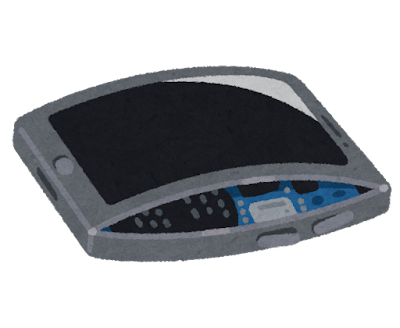 バッテリーが膨らんだスマートフォン