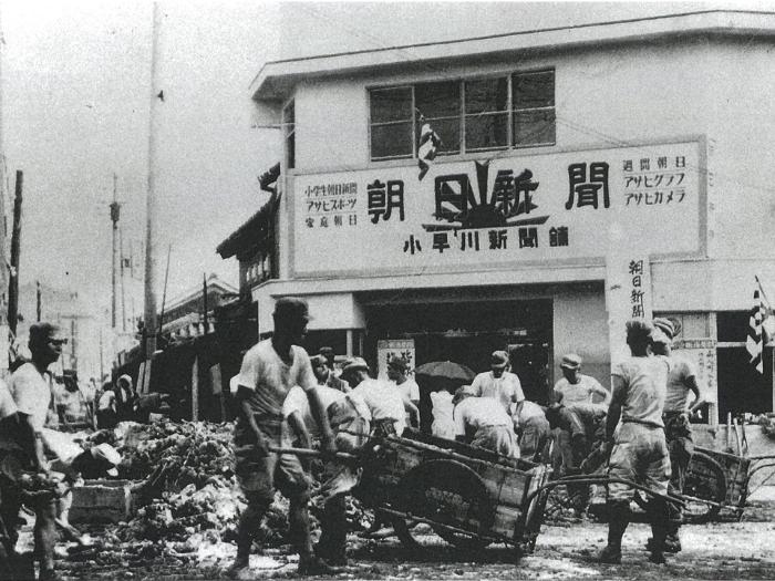 復旧作業（大浜通り交差点）