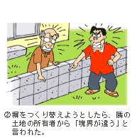 境界で揉める